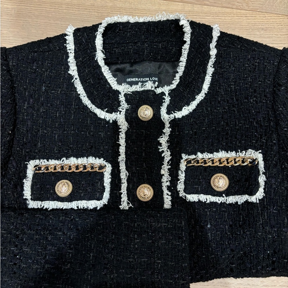 Generation Love Black Tweed Jacket